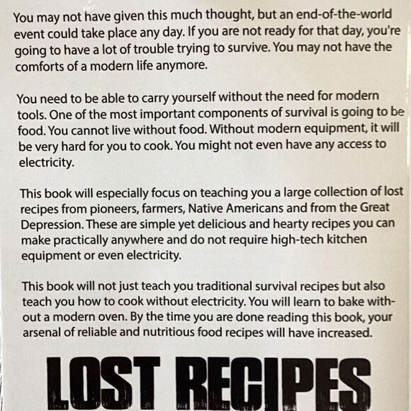 LOST RECIPES OF OUR ANCESTORS Learn How To Cook Without Electricity New Book - Picture 3 of 8